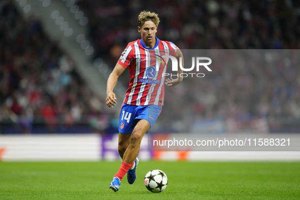 Marcos Llorente central midfield of Atletico de Madrid and Spain during the UEFA Champions League 2024/25 League Phase MD1 match between Atl...