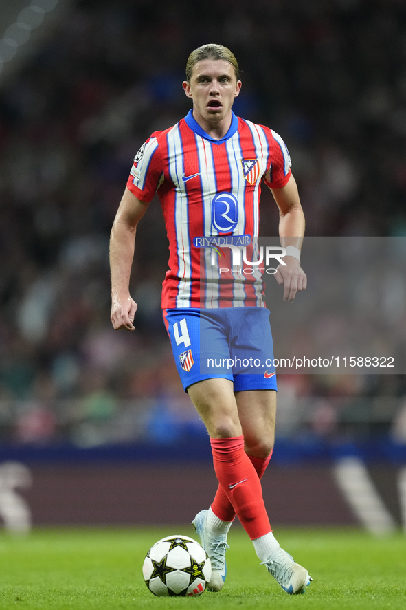 Conor Gallagher central midfield of Atletico de Madrid and England during the UEFA Champions League 2024/25 League Phase MD1 match between A...