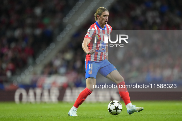 Conor Gallagher central midfield of Atletico de Madrid and England during the UEFA Champions League 2024/25 League Phase MD1 match between A...