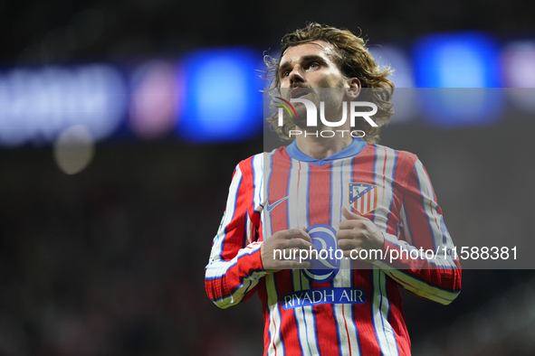 Antoine Griezmann second striker of Atletico de Madrid and France during the UEFA Champions League 2024/25 League Phase MD1 match between At...