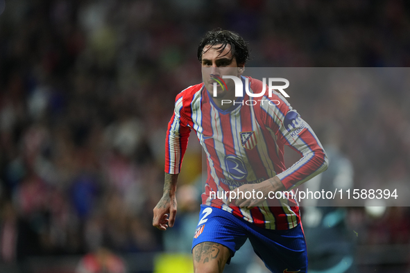 Jose Maria Gimenez centre-back of Atletico de Madrid and Uruguay celebrates after scoring his sides first goal during the UEFA Champions Lea...