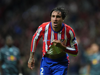 Jose Maria Gimenez centre-back of Atletico de Madrid and Uruguay celebrates after scoring his sides first goal during the UEFA Champions Lea...