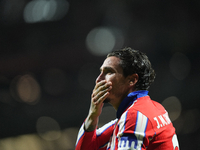 Jose Maria Gimenez centre-back of Atletico de Madrid and Uruguay celebrates after scoring his sides first goal during the UEFA Champions Lea...