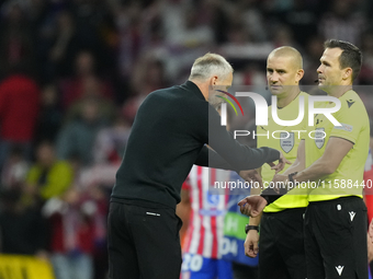 Marco Rose head coach of RB Leipzig protyest to referee  after losing the UEFA Champions League 2024/25 League Phase MD1 match between Atlet...