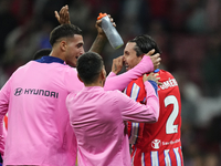 Jose Maria Gimenez centre-back of Atletico de Madrid and Uruguay celebrates victory after the UEFA Champions League 2024/25 League Phase MD1...