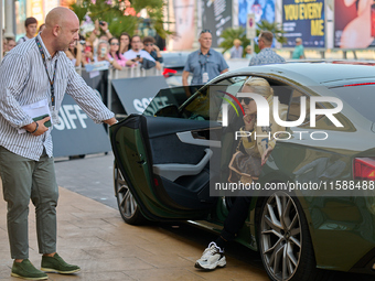 Noemie Merlant arrives at the Maria Cristina Hotel during the 72nd San Sebastian International Film Festival in San Sebastian, Spain, on Sep...