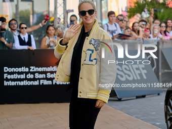 Noemie Merlant arrives at the Maria Cristina Hotel during the 72nd San Sebastian International Film Festival in San Sebastian, Spain, on Sep...