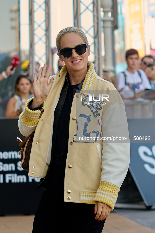 Noemie Merlant arrives at the Maria Cristina Hotel during the 72nd San Sebastian International Film Festival in San Sebastian, Spain, on Sep...