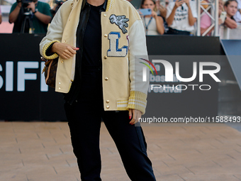 Noemie Merlant arrives at the Maria Cristina Hotel during the 72nd San Sebastian International Film Festival in San Sebastian, Spain, on Sep...