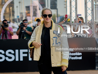 Noemie Merlant arrives at the Maria Cristina Hotel during the 72nd San Sebastian International Film Festival in San Sebastian, Spain, on Sep...