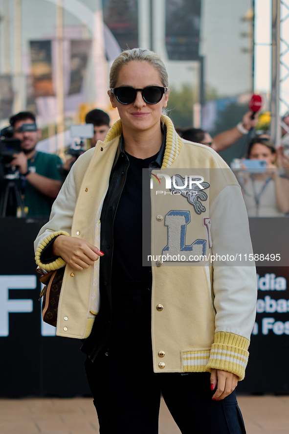 Noemie Merlant arrives at the Maria Cristina Hotel during the 72nd San Sebastian International Film Festival in San Sebastian, Spain, on Sep...