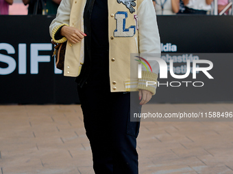 Noemie Merlant arrives at the Maria Cristina Hotel during the 72nd San Sebastian International Film Festival in San Sebastian, Spain, on Sep...