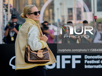 Noemie Merlant arrives at the Maria Cristina Hotel during the 72nd San Sebastian International Film Festival in San Sebastian, Spain, on Sep...