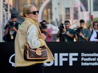 Noemie Merlant arrives at the Maria Cristina Hotel during the 72nd San Sebastian International Film Festival in San Sebastian, Spain, on Sep...