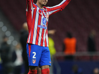 Jose Maria Gimenez centre-back of Atletico de Madrid and Uruguay celebrates victory with his supporters after winning the UEFA Champions Lea...