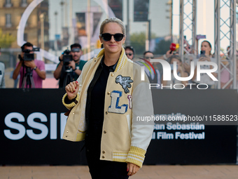 Noemie Merlant arrives at the Maria Cristina Hotel during the 72nd San Sebastian International Film Festival in San Sebastian, Spain, on Sep...