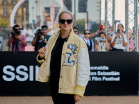 Noemie Merlant arrives at the Maria Cristina Hotel during the 72nd San Sebastian International Film Festival in San Sebastian, Spain, on Sep...