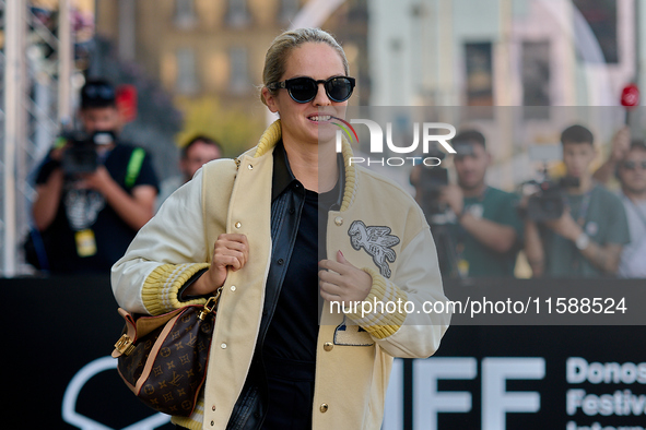 Noemie Merlant arrives at the Maria Cristina Hotel during the 72nd San Sebastian International Film Festival in San Sebastian, Spain, on Sep...