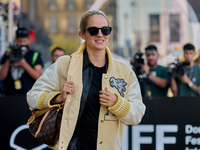 Noemie Merlant arrives at the Maria Cristina Hotel during the 72nd San Sebastian International Film Festival in San Sebastian, Spain, on Sep...