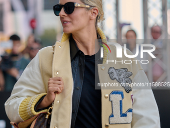 Noemie Merlant arrives at the Maria Cristina Hotel during the 72nd San Sebastian International Film Festival in San Sebastian, Spain, on Sep...