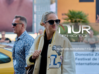 Noemie Merlant arrives at the Maria Cristina Hotel during the 72nd San Sebastian International Film Festival in San Sebastian, Spain, on Sep...