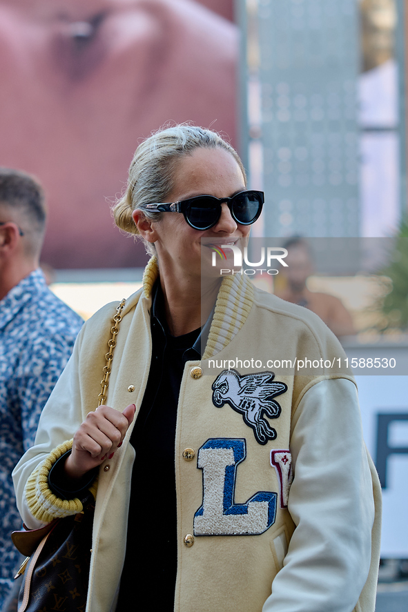 Noemie Merlant arrives at the Maria Cristina Hotel during the 72nd San Sebastian International Film Festival in San Sebastian, Spain, on Sep...