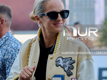 Noemie Merlant arrives at the Maria Cristina Hotel during the 72nd San Sebastian International Film Festival in San Sebastian, Spain, on Sep...