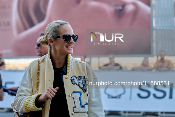 Noemie Merlant arrives at the Maria Cristina Hotel during the 72nd San Sebastian International Film Festival in San Sebastian, Spain, on Sep...