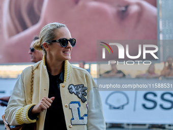 Noemie Merlant arrives at the Maria Cristina Hotel during the 72nd San Sebastian International Film Festival in San Sebastian, Spain, on Sep...