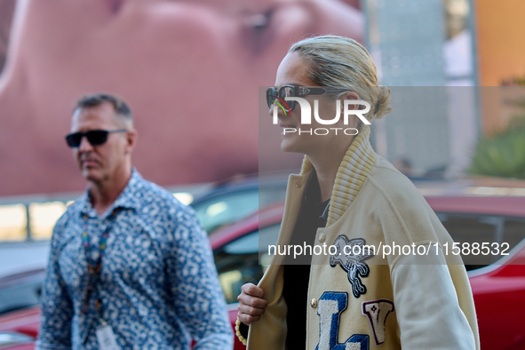 Noemie Merlant arrives at the Maria Cristina Hotel during the 72nd San Sebastian International Film Festival in San Sebastian, Spain, on Sep...