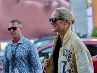 Noemie Merlant arrives at the Maria Cristina Hotel during the 72nd San Sebastian International Film Festival in San Sebastian, Spain, on Sep...