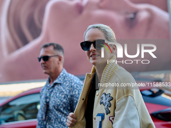 Noemie Merlant arrives at the Maria Cristina Hotel during the 72nd San Sebastian International Film Festival in San Sebastian, Spain, on Sep...