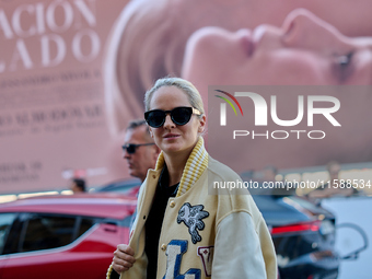 Noemie Merlant arrives at the Maria Cristina Hotel during the 72nd San Sebastian International Film Festival in San Sebastian, Spain, on Sep...