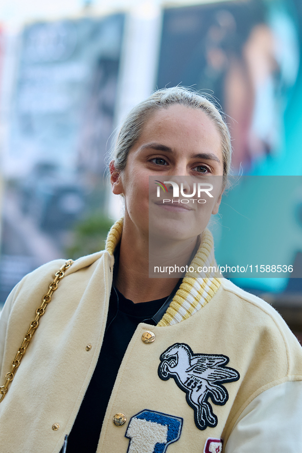 Noemie Merlant arrives at the Maria Cristina Hotel during the 72nd San Sebastian International Film Festival in San Sebastian, Spain, on Sep...