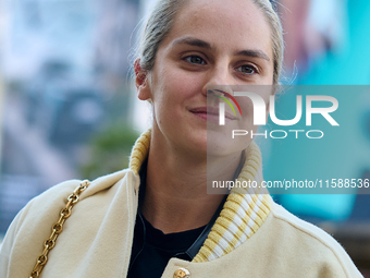 Noemie Merlant arrives at the Maria Cristina Hotel during the 72nd San Sebastian International Film Festival in San Sebastian, Spain, on Sep...