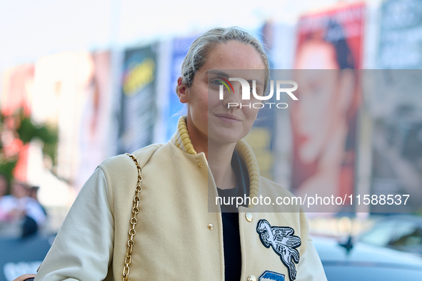 Noemie Merlant arrives at the Maria Cristina Hotel during the 72nd San Sebastian International Film Festival in San Sebastian, Spain, on Sep...