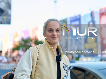 Noemie Merlant arrives at the Maria Cristina Hotel during the 72nd San Sebastian International Film Festival in San Sebastian, Spain, on Sep...