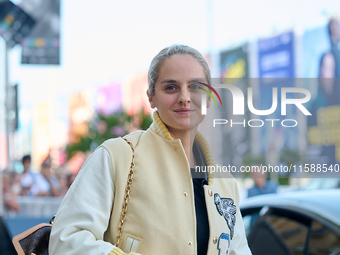 Noemie Merlant arrives at the Maria Cristina Hotel during the 72nd San Sebastian International Film Festival in San Sebastian, Spain, on Sep...