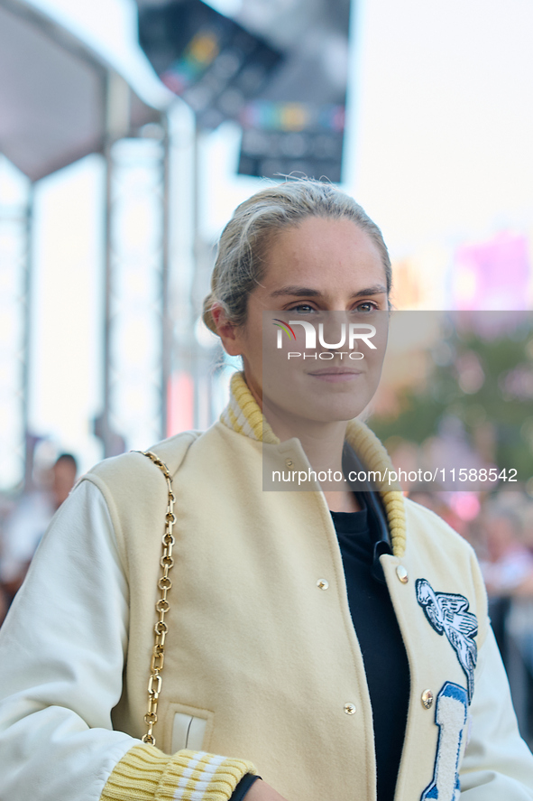 Noemie Merlant arrives at the Maria Cristina Hotel during the 72nd San Sebastian International Film Festival in San Sebastian, Spain, on Sep...