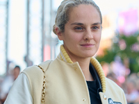 Noemie Merlant arrives at the Maria Cristina Hotel during the 72nd San Sebastian International Film Festival in San Sebastian, Spain, on Sep...