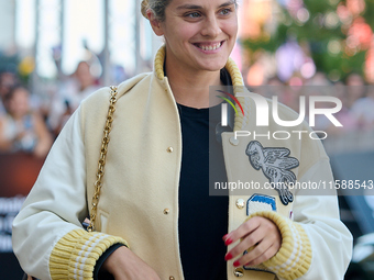 Noemie Merlant arrives at the Maria Cristina Hotel during the 72nd San Sebastian International Film Festival in San Sebastian, Spain, on Sep...