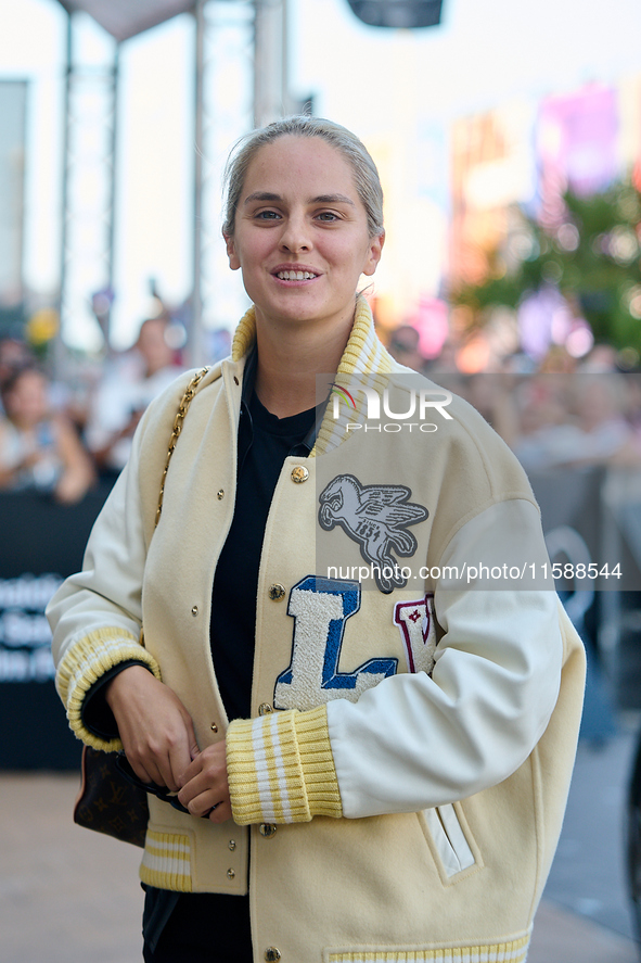 Noemie Merlant arrives at the Maria Cristina Hotel during the 72nd San Sebastian International Film Festival in San Sebastian, Spain, on Sep...