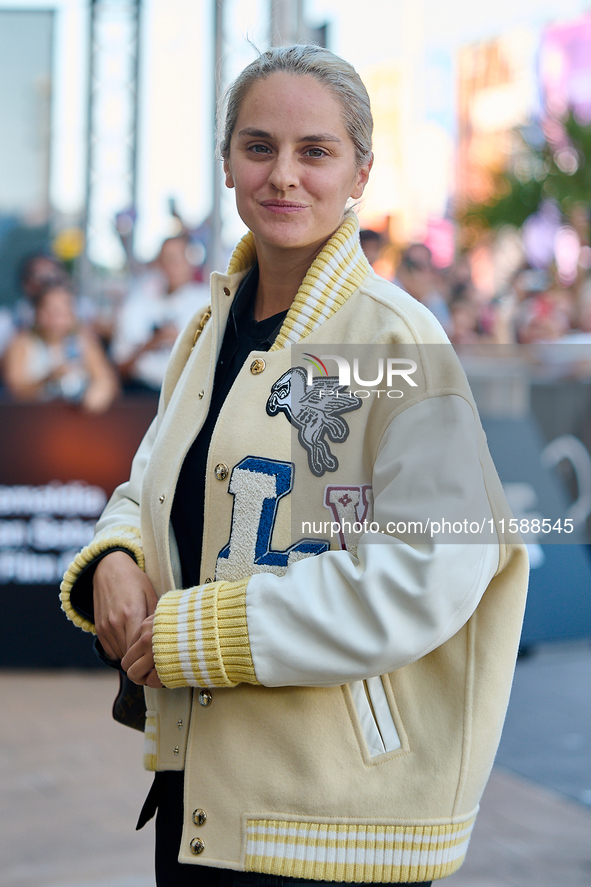 Noemie Merlant arrives at the Maria Cristina Hotel during the 72nd San Sebastian International Film Festival in San Sebastian, Spain, on Sep...