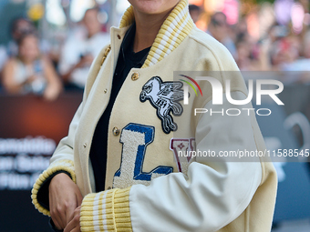 Noemie Merlant arrives at the Maria Cristina Hotel during the 72nd San Sebastian International Film Festival in San Sebastian, Spain, on Sep...