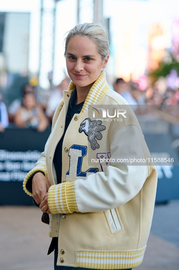 Noemie Merlant arrives at the Maria Cristina Hotel during the 72nd San Sebastian International Film Festival in San Sebastian, Spain, on Sep...