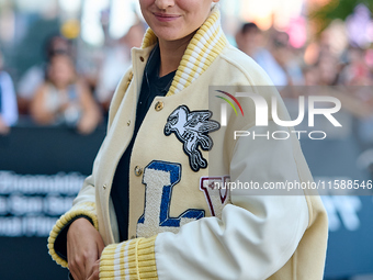 Noemie Merlant arrives at the Maria Cristina Hotel during the 72nd San Sebastian International Film Festival in San Sebastian, Spain, on Sep...