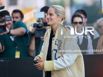 Noemie Merlant arrives at the Maria Cristina Hotel during the 72nd San Sebastian International Film Festival in San Sebastian, Spain, on Sep...