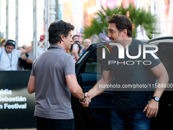 Javier Bardem arrives at the Maria Cristina Hotel during the 72nd San Sebastian International Film Festival in San Sebastian, Spain, on Sept...