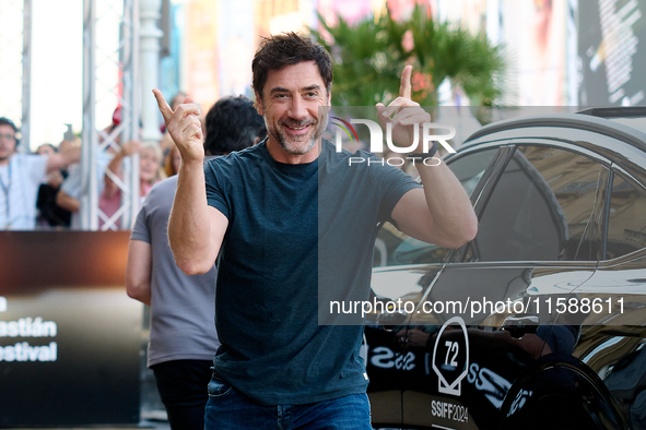 Javier Bardem arrives at the Maria Cristina Hotel during the 72nd San Sebastian International Film Festival in San Sebastian, Spain, on Sept...