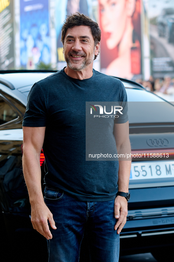 Javier Bardem arrives at the Maria Cristina Hotel during the 72nd San Sebastian International Film Festival in San Sebastian, Spain, on Sept...